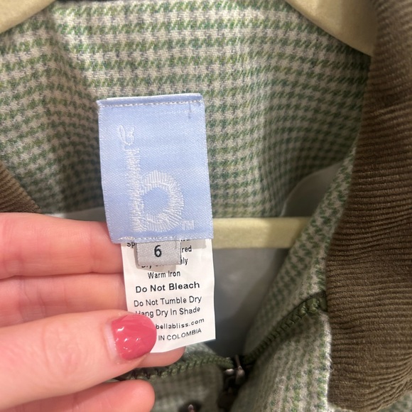 Bella Bliss Green and Brown Checkered Jacket Wool Excellent Condition! - Picture 4 of 5